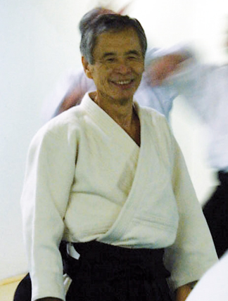 Tamura Sensei à ARA Lyon au mois de novembre 2001 lors de l'inauguration du Dojo Aikido Rhône Alpes Lyon